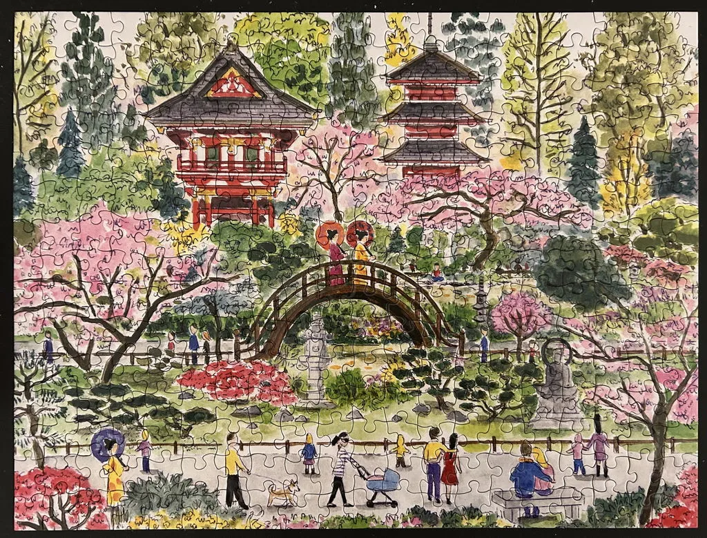 Galison Storrings Japanese Tea Garden puslespil 300 brikker have