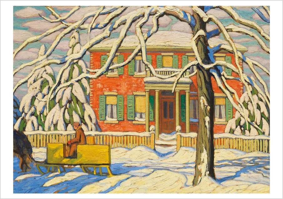 Pomegranate Lawren Harris Red House kort landskab
