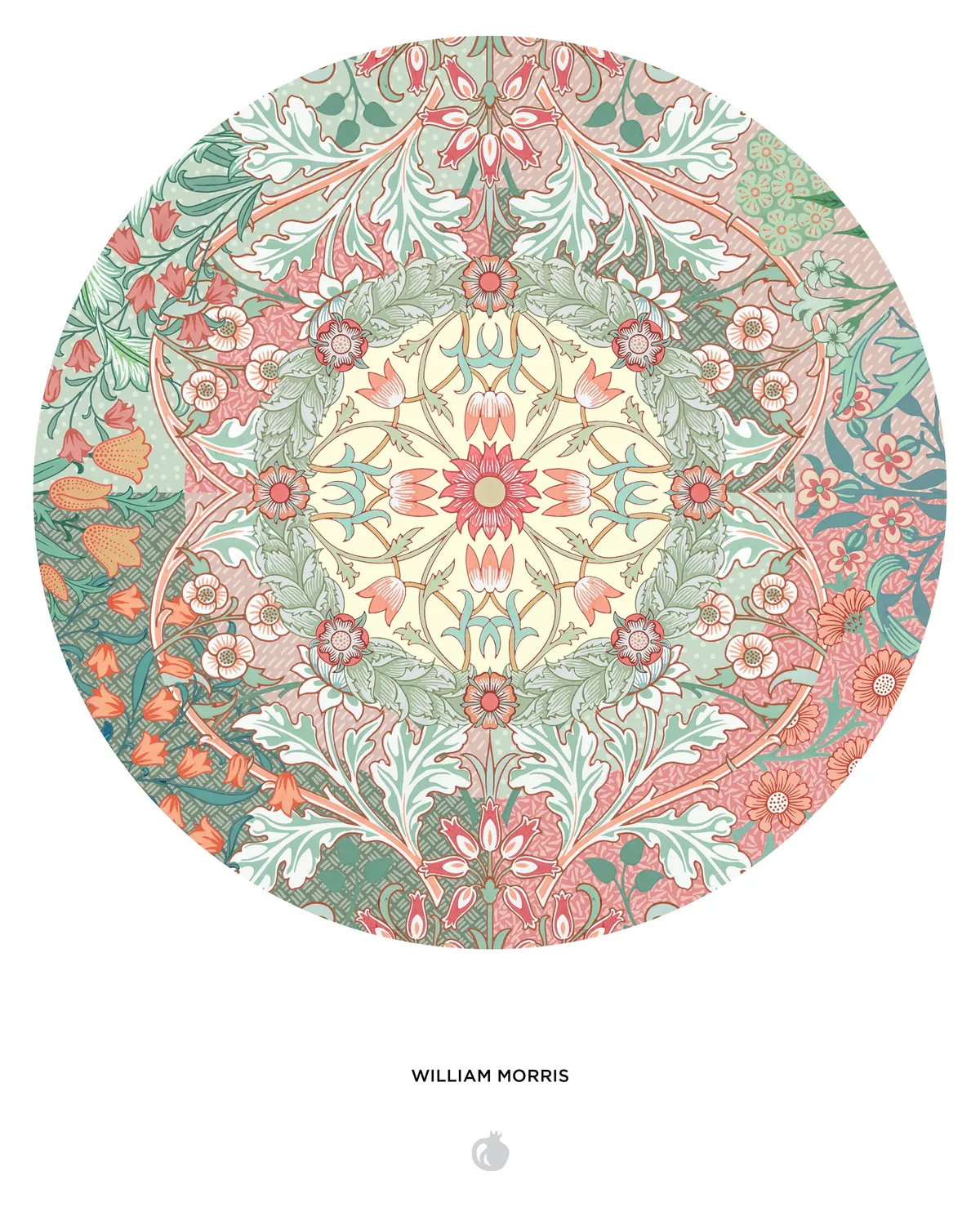 Pomegranate William Morris rundt puslespil 500 brikker