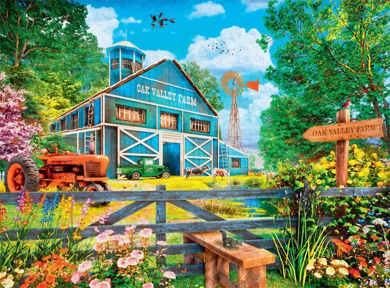 Buffalo Games Country Life Oak Valley Farm puslespil 1000 brikker