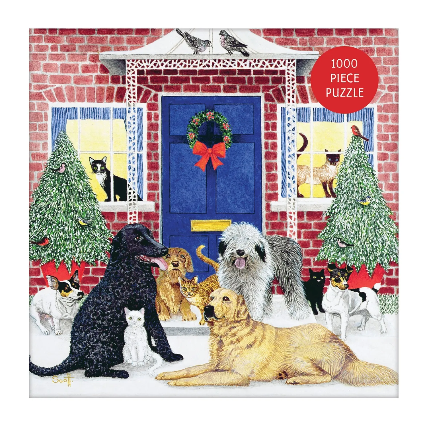 Galison Christmas Cottage 1000 brikker puslespil jul