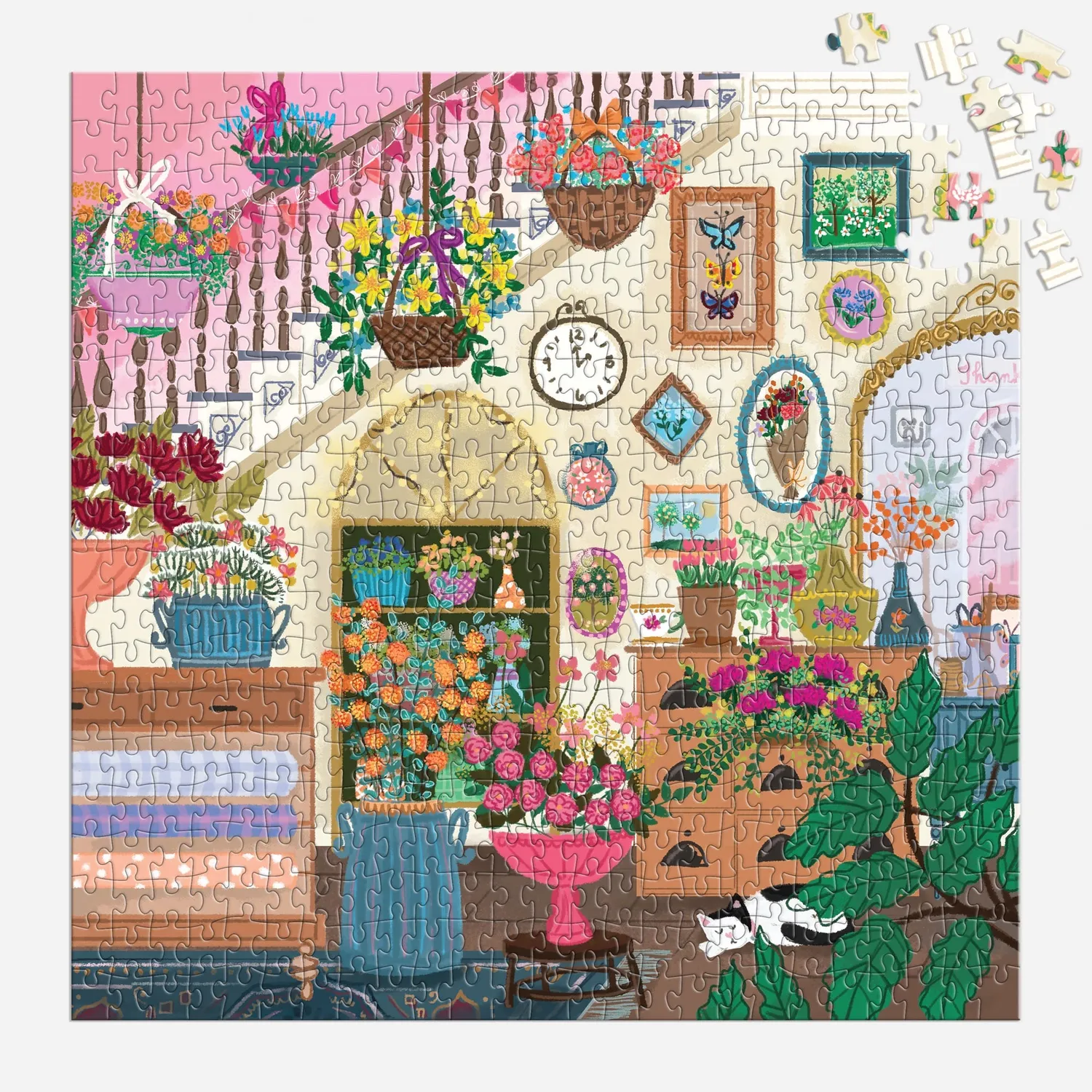 Good Puzzle Co. Joy Laforme Flower Shop puslespil 500 brikker hus