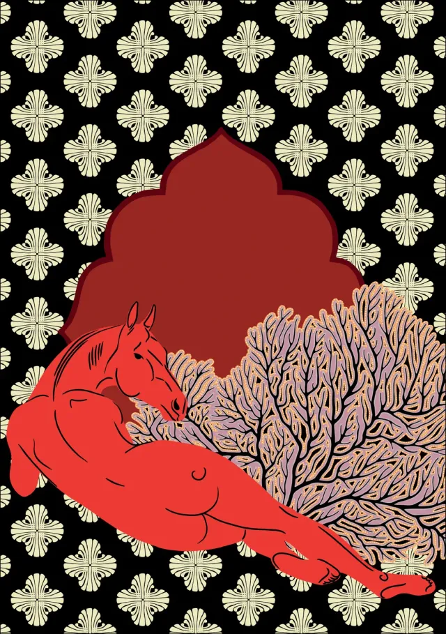 Pomegranate Kate Blairstone Big Red blankt kort humor