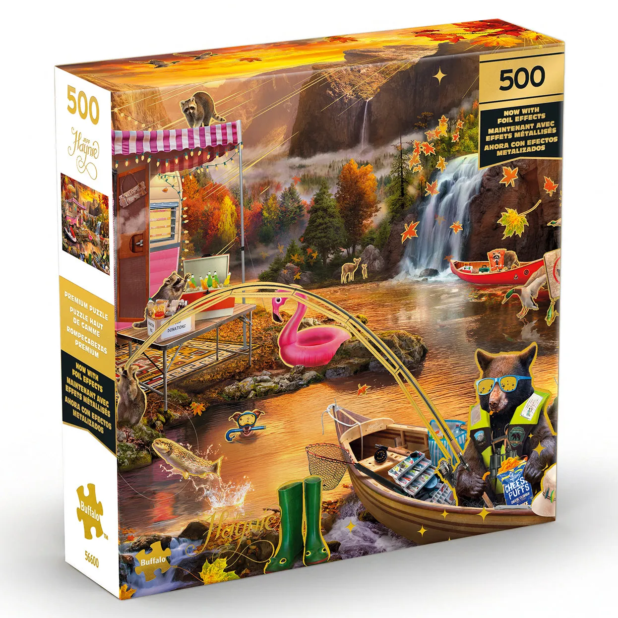Buffalo Games Gold Animal Campers puslespil 500 brikker