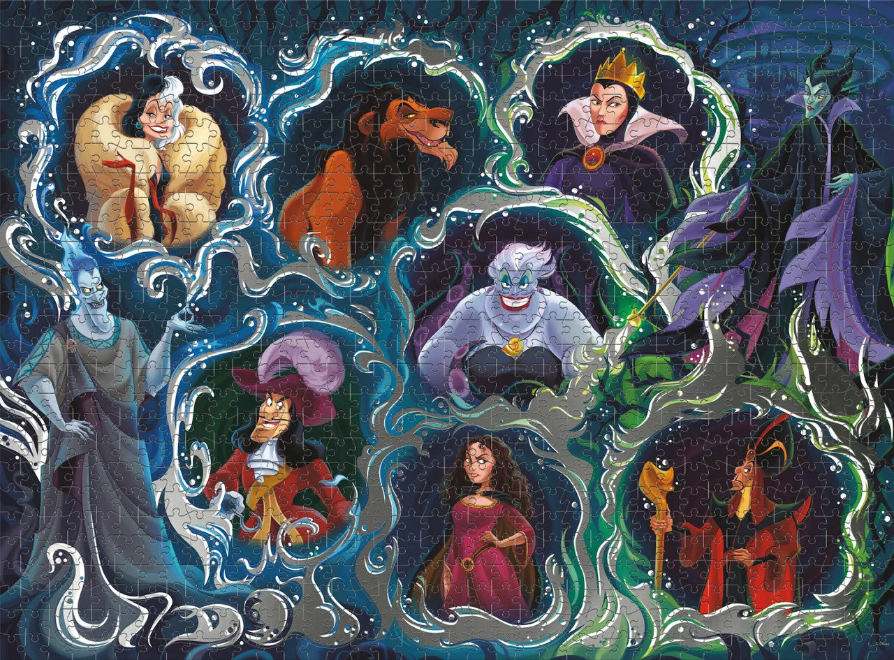 Buffalo Games Silver Select Disney Villains puslespil 1000 brikker skurke