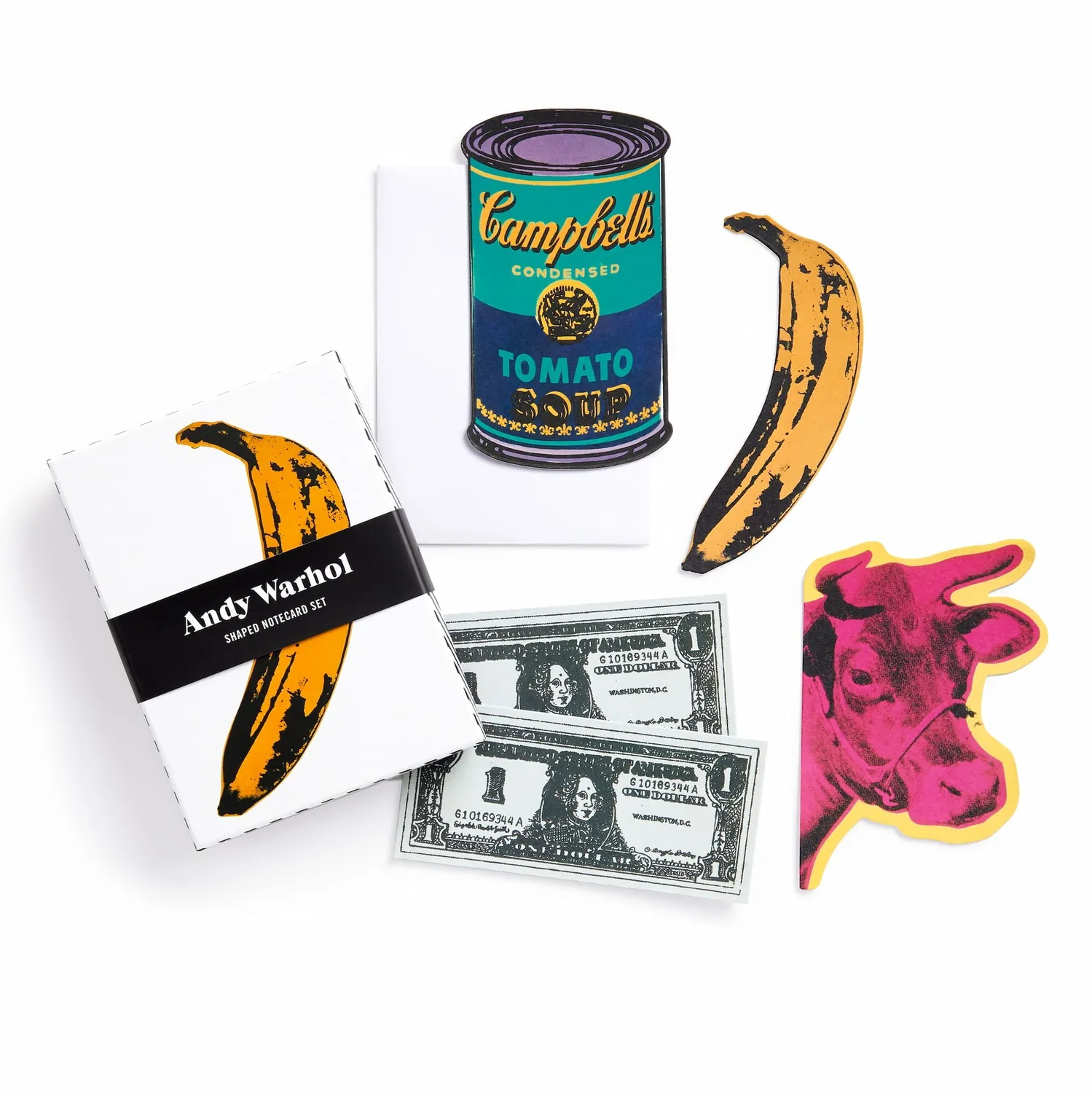 Galison Andy Warhol Notecard kortæske 8 formede kort