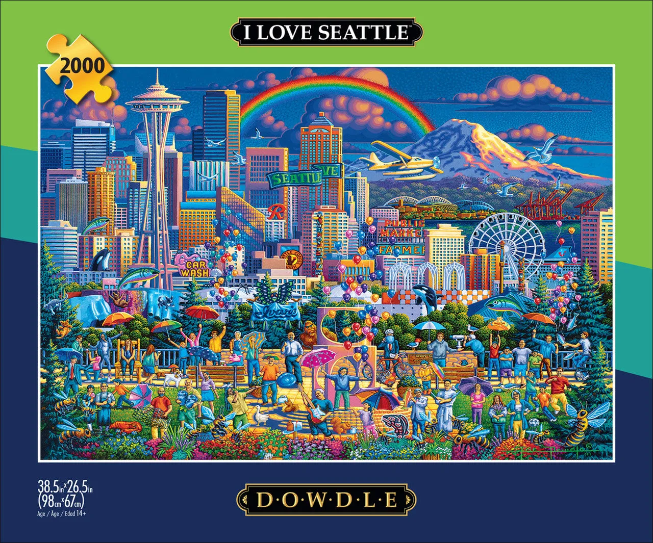 Buffalo Games Eric Dowdle I Love Seattle puslespil 2000 by