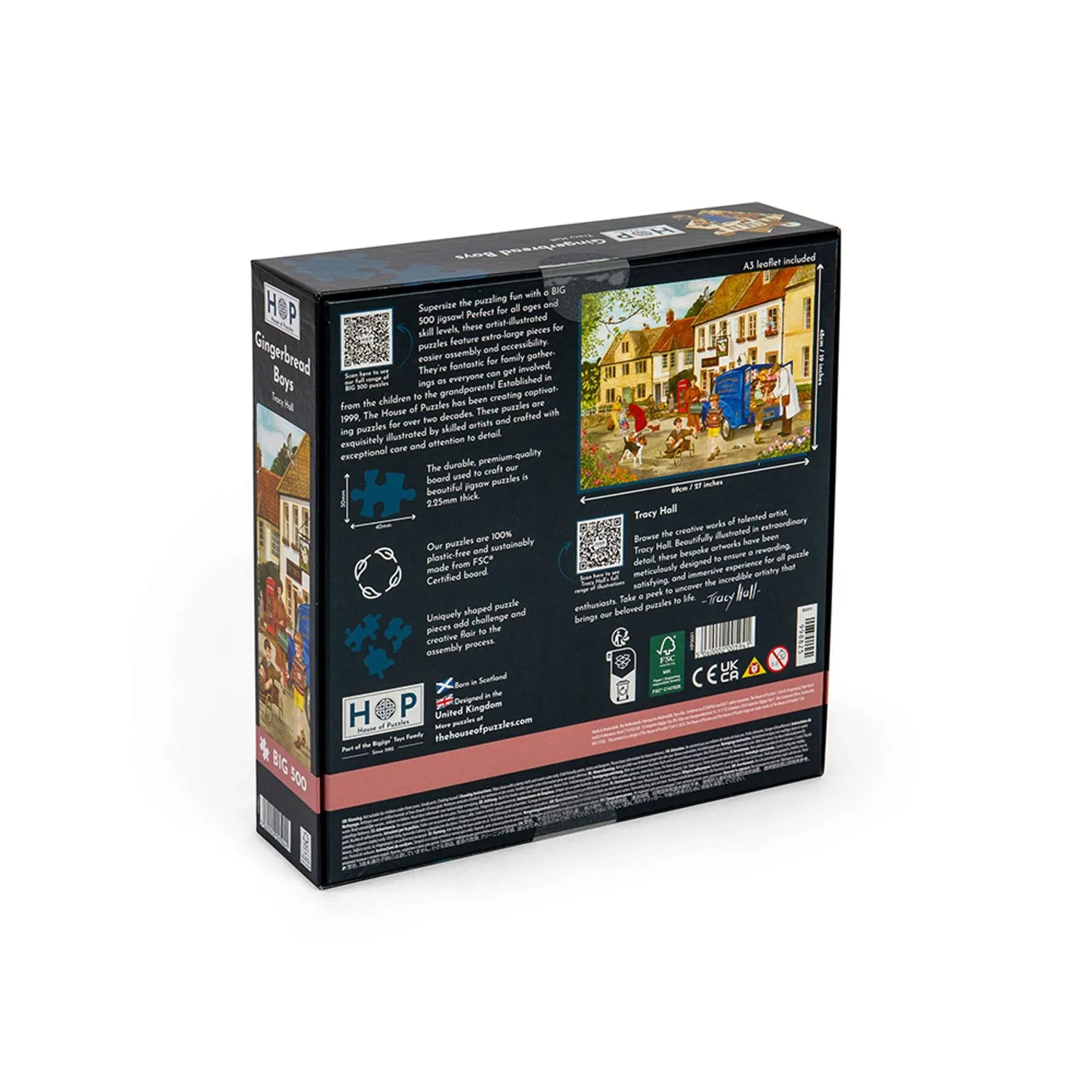 House of Puzzle BIG 500 Gingerbread Boys puslespil 500 brikker julemotiv