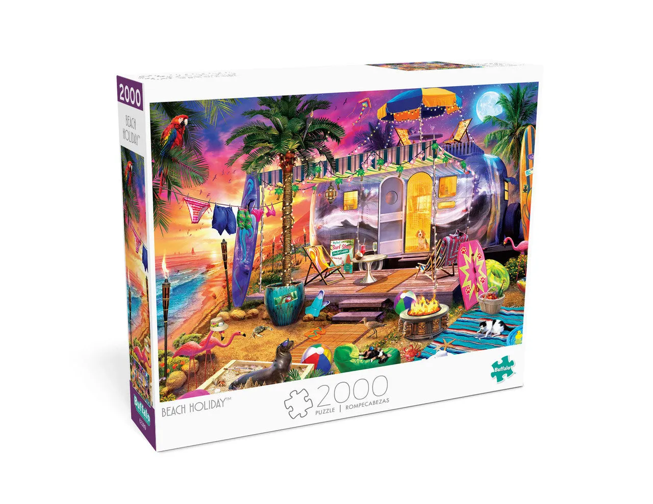 Buffalo Games Beach Holiday puslespil 2000 brikker strandmotiv