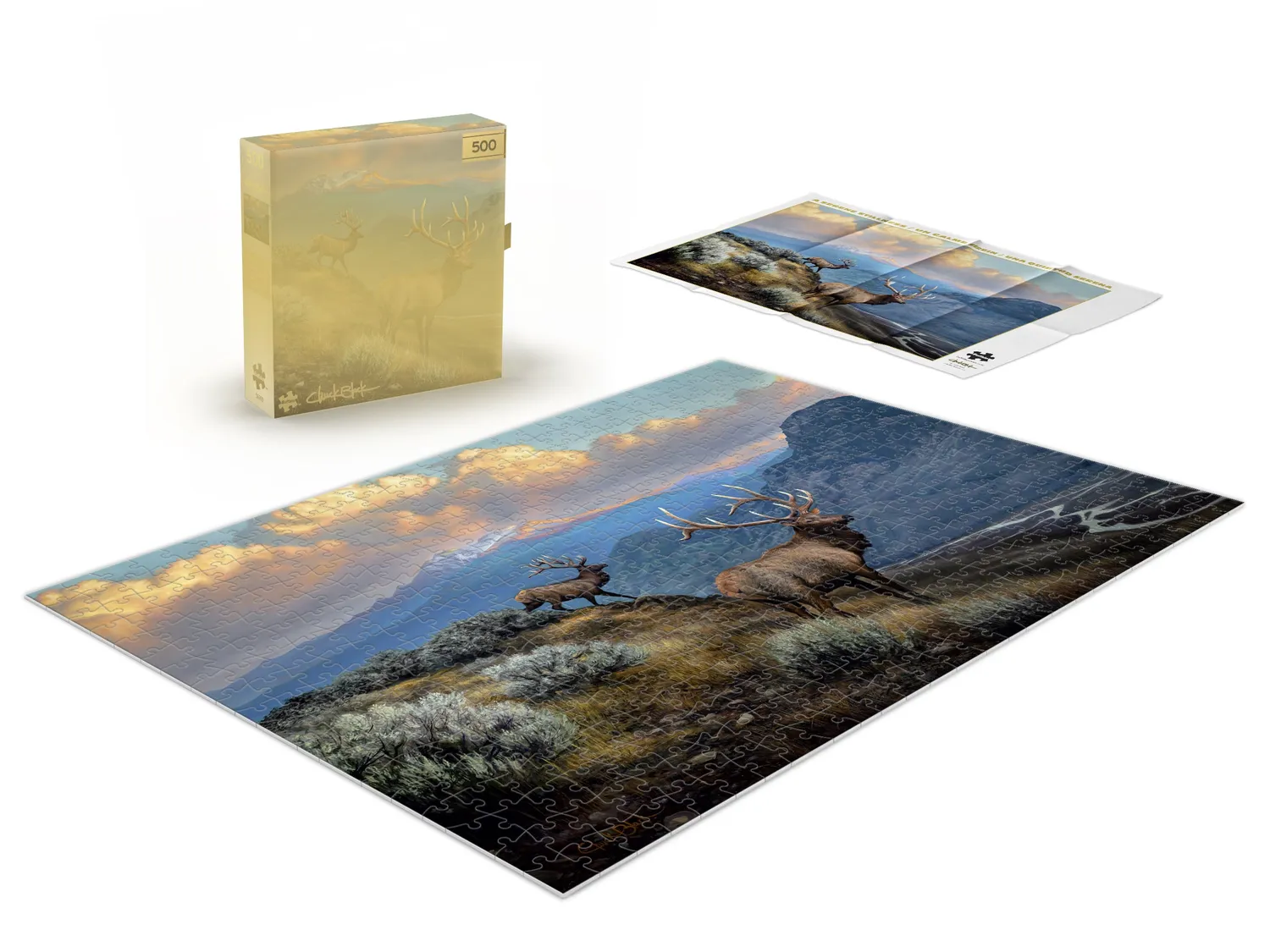Buffalo Games Gold A Serene Stillness puslespil 500 brikker elge