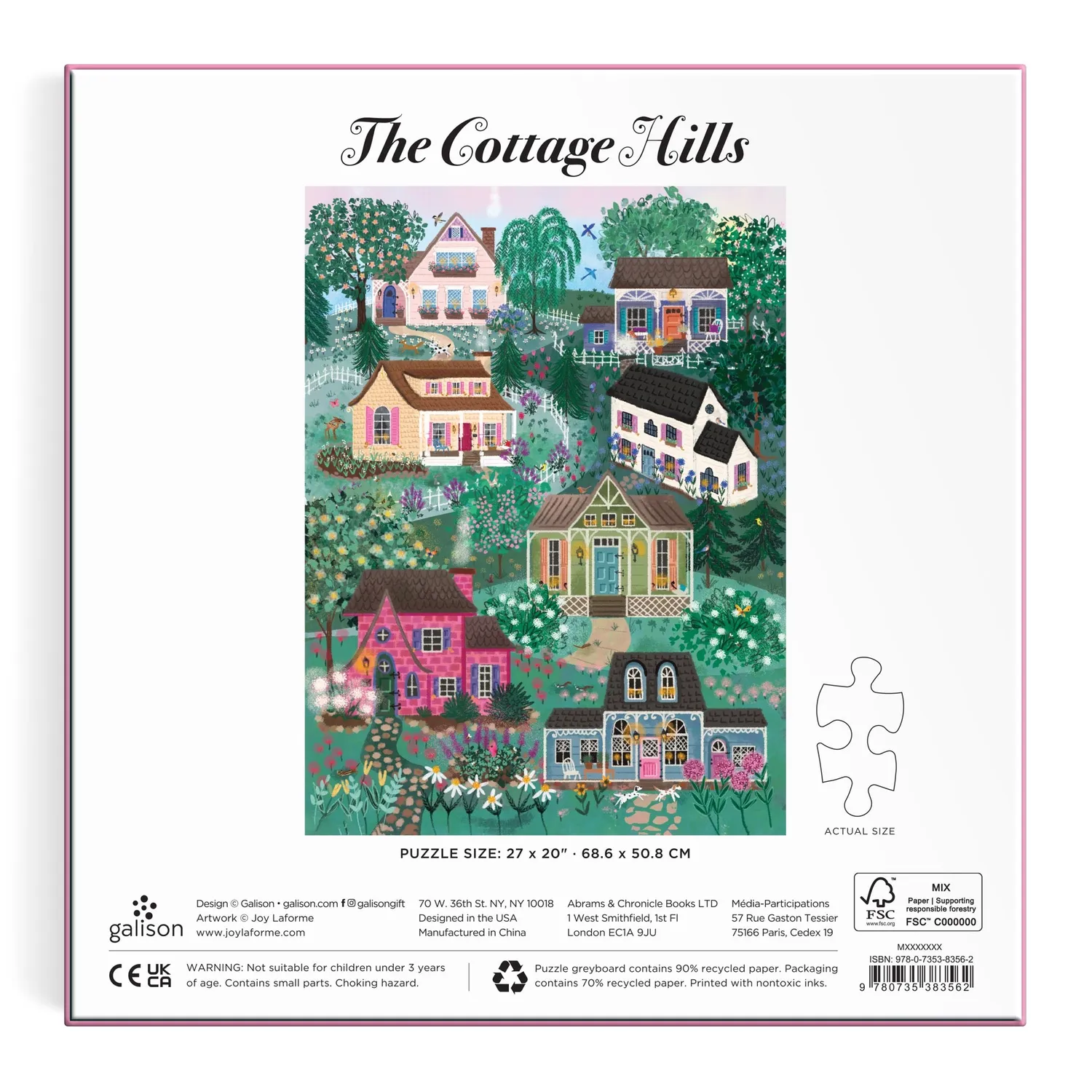 Galison Joy Laforme Cottage Hills puslespil 1000 brikker sommerhuse