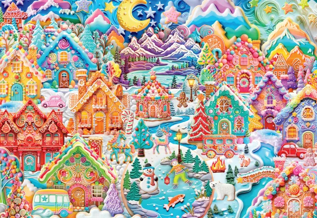 Buffalo Games Colorful Cookietown puslespil 2000 brikker jul