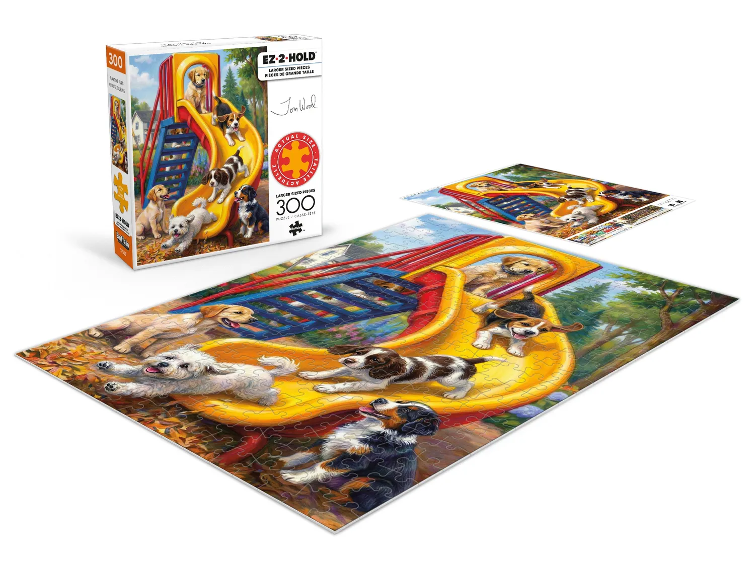 Buffalo Games Playtime Pups puslespil 300 store brikker hvalpe