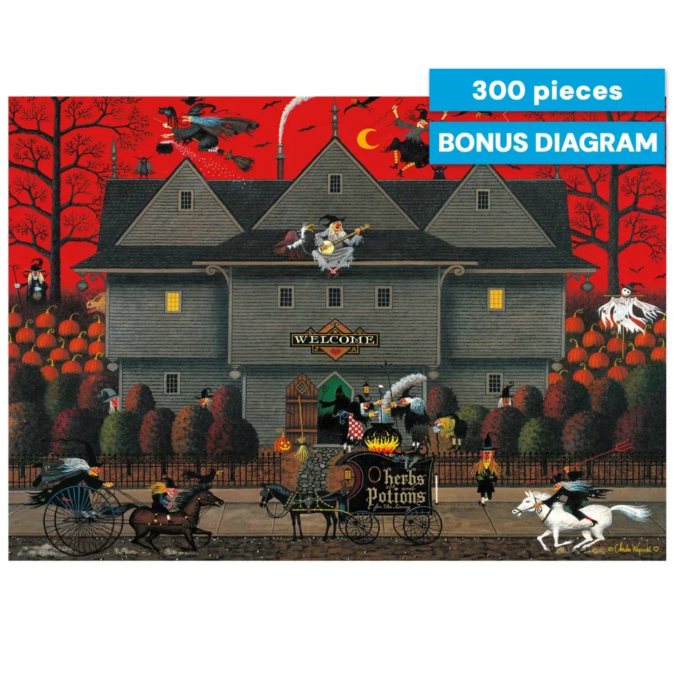 Buffalo Games Wysocki Witch's Brew puslespil 300 brikker Halloween