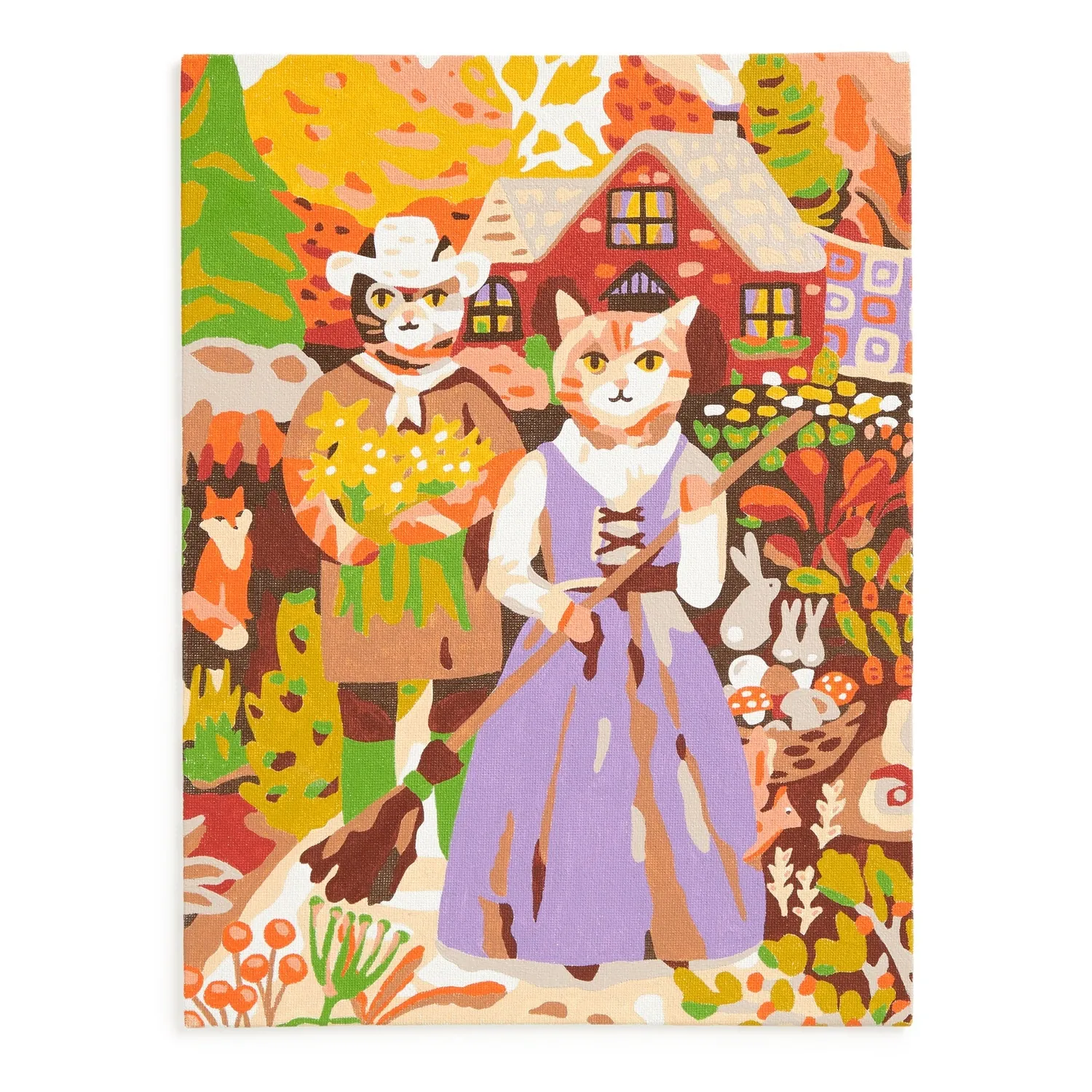 Good Puzzle Co. Cottage Cats mal efter tal sæt 23x30 cm