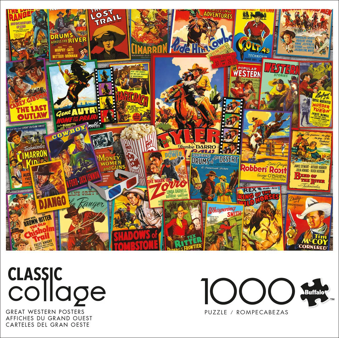 Buffalo Games Collage Great Western Posters puslespil 1000 brikker film