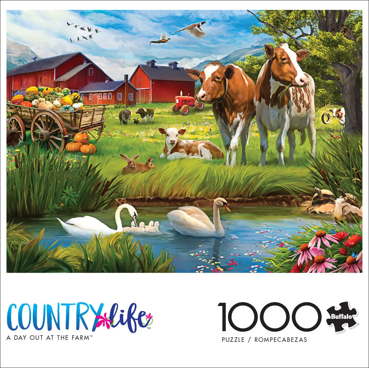 Buffalo Games Country Life Fall at the Farm puslespil 1000 brikker gård