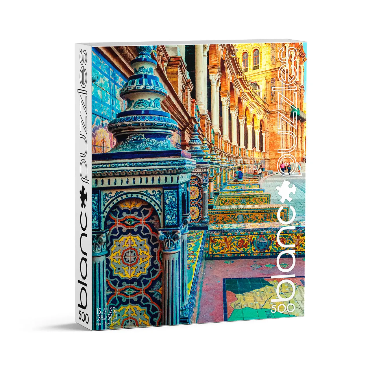 Buffalo Games Blanc Spanish Tiles puslespil 500 brikker fliser