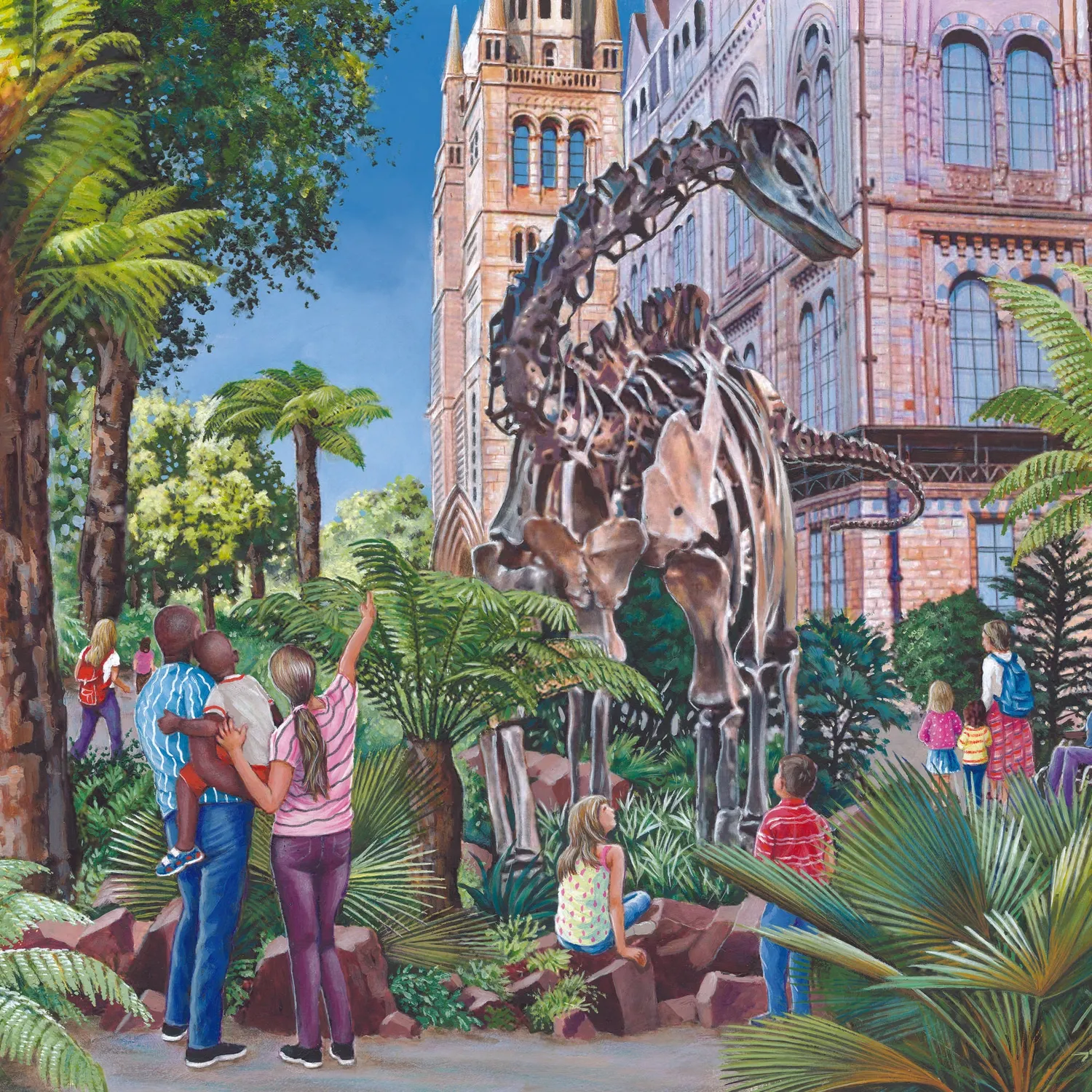 House of Puzzles Finding Fern puslespil 1000 brikker dinosaur