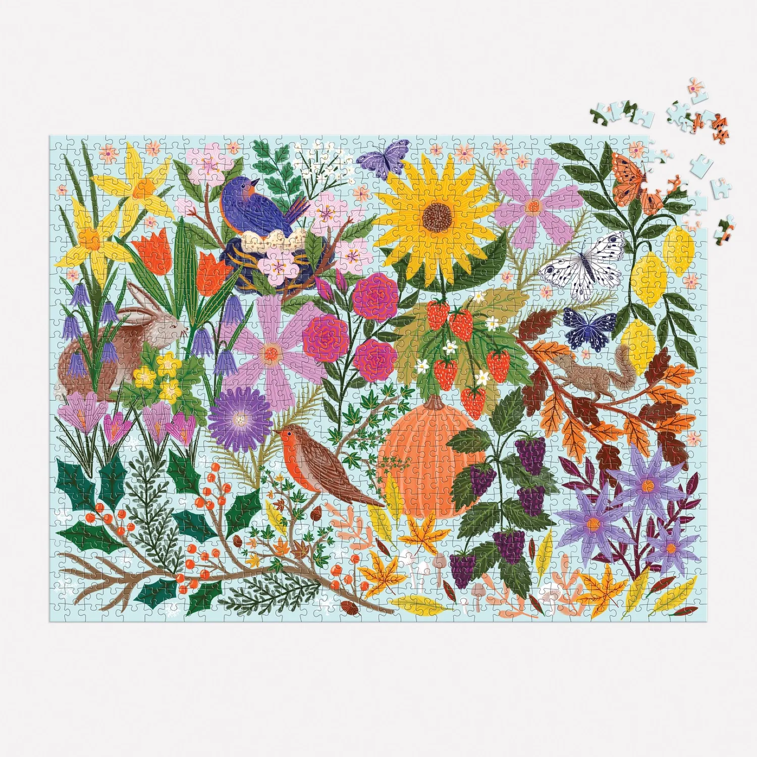 Good Puzzle Co. Seasons in Bloom puslespil 1000 brikker blomster