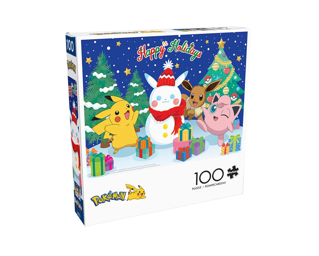 Buffalo Games Pokemon Pikachu Snowman puslespil 100 brikker vinter