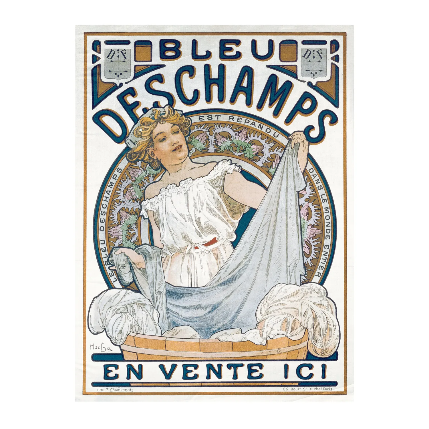Pomegranate Alphonse Mucha 2027 vægkalender art nouveau