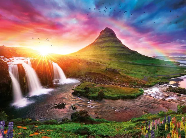 Buffalo Games Iceland Sunset puslespil 1500 brikker landskab