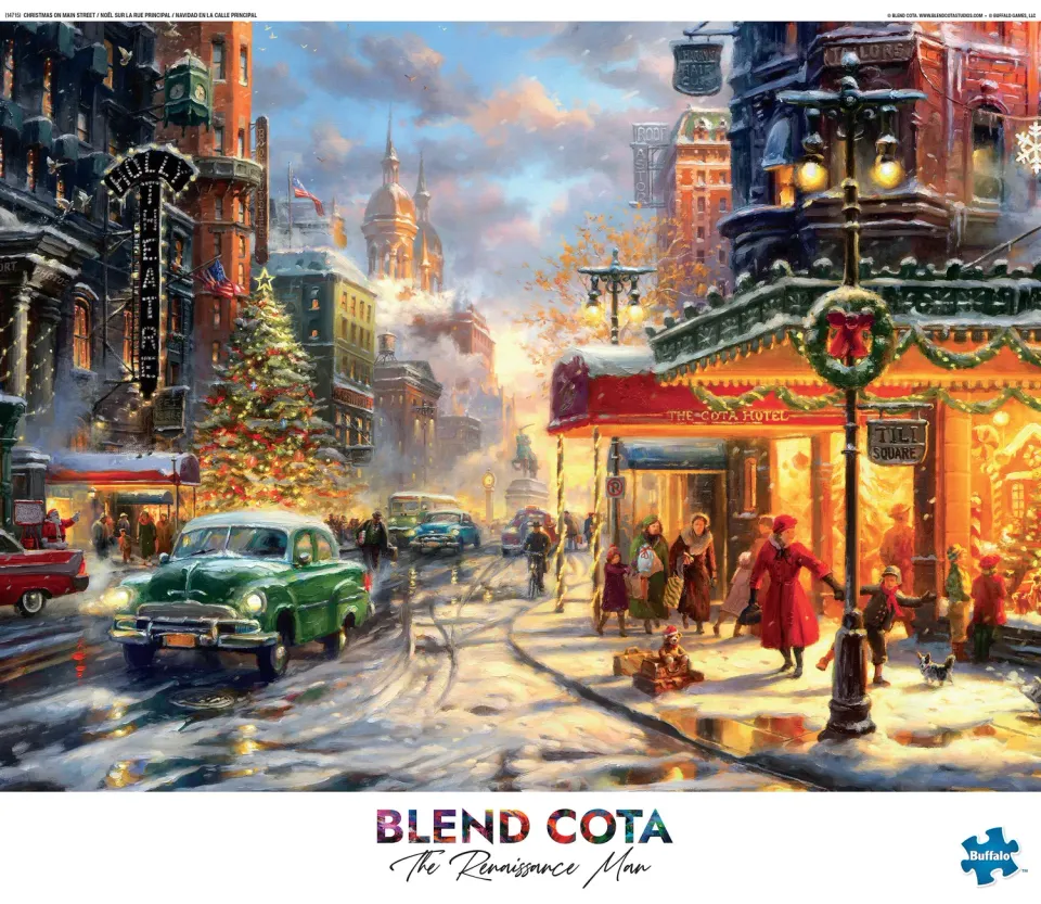 Buffalo Games Christmas Main Street puslespil 1000 brikker jul