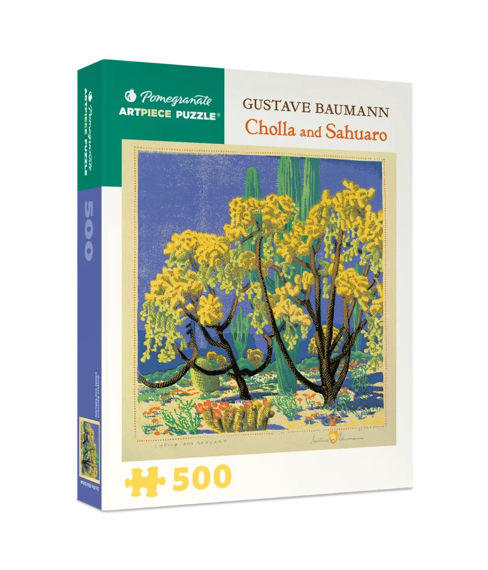 Pomegranate Baumann Cholla Sahuaro puslespil 500 landskab