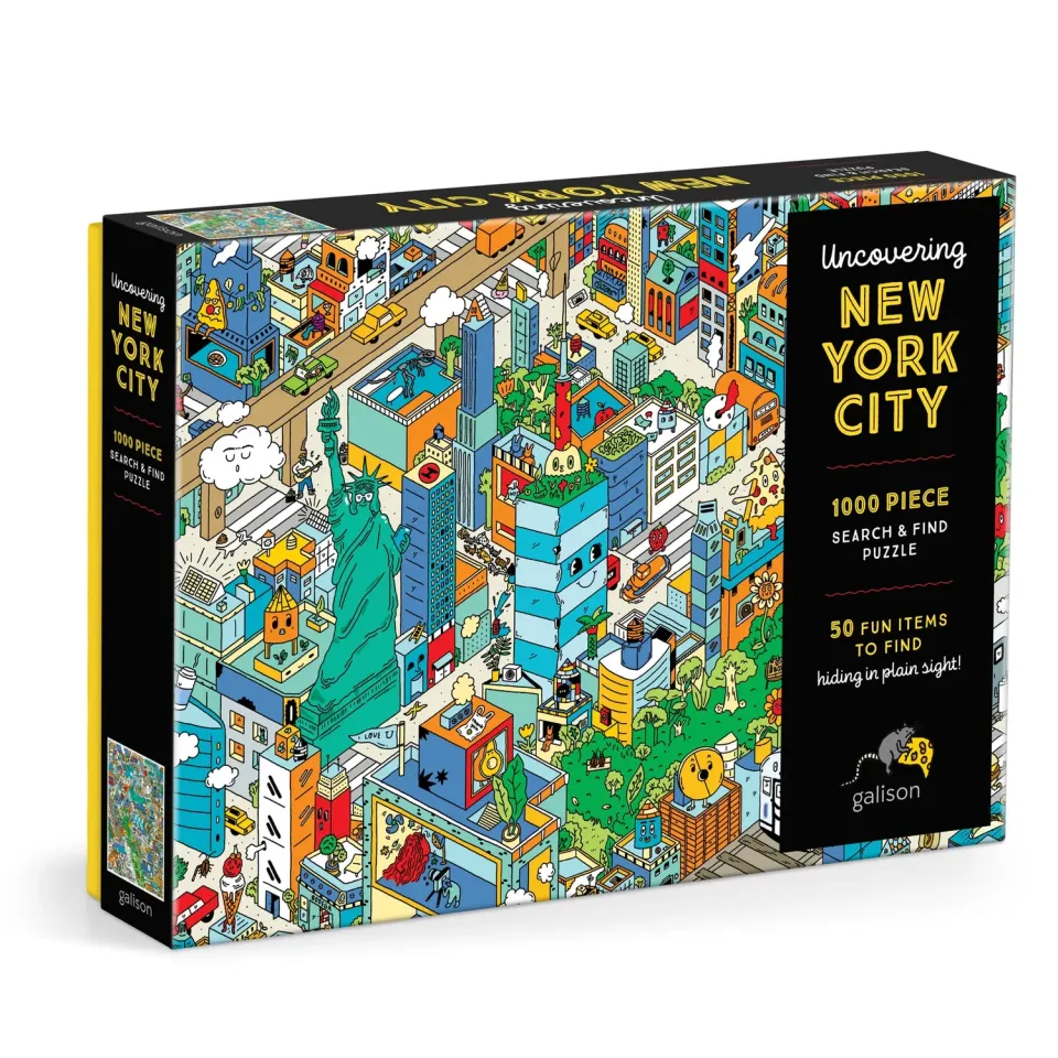 Good Puzzle Co. Uncovering New York City Search Find puslespil 1000 brikker