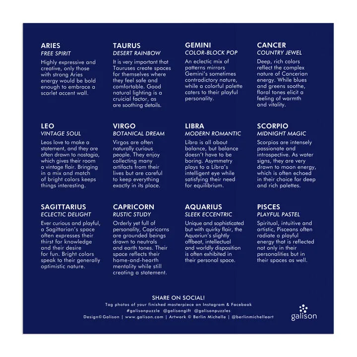 Galison House of Astrology puslespil 500 brikker folie