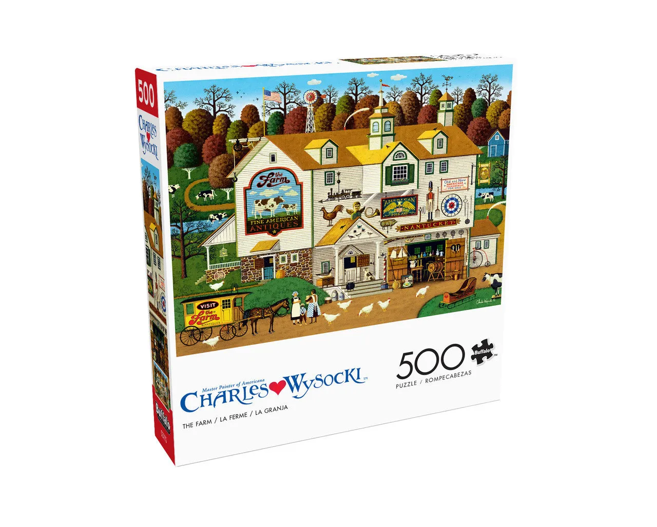 Buffalo Games Wysocki Americana The Farm puslespil 500 brikker landliv