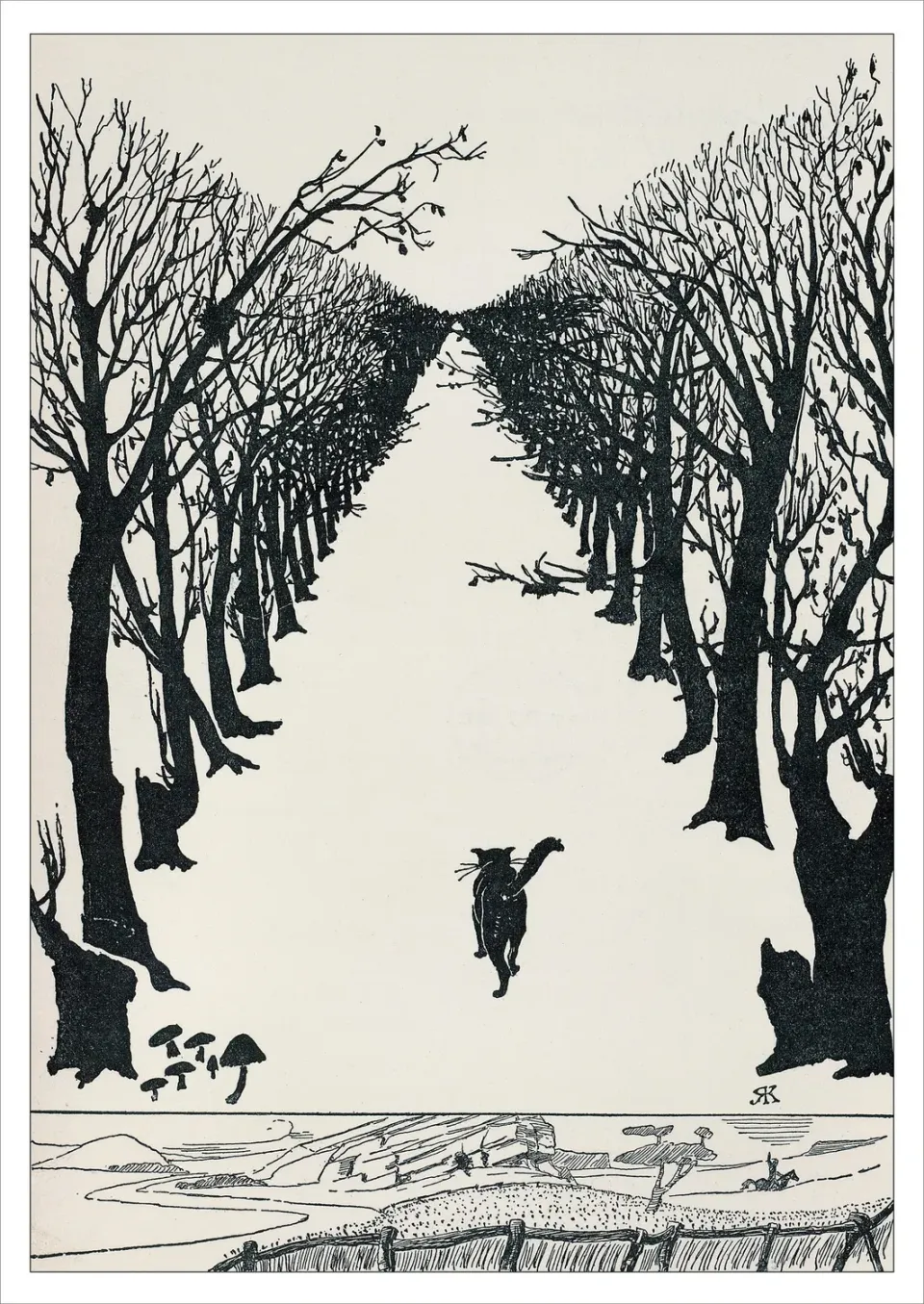 Pomegranate Rudyard Kipling kat postkort The Cat that Walked