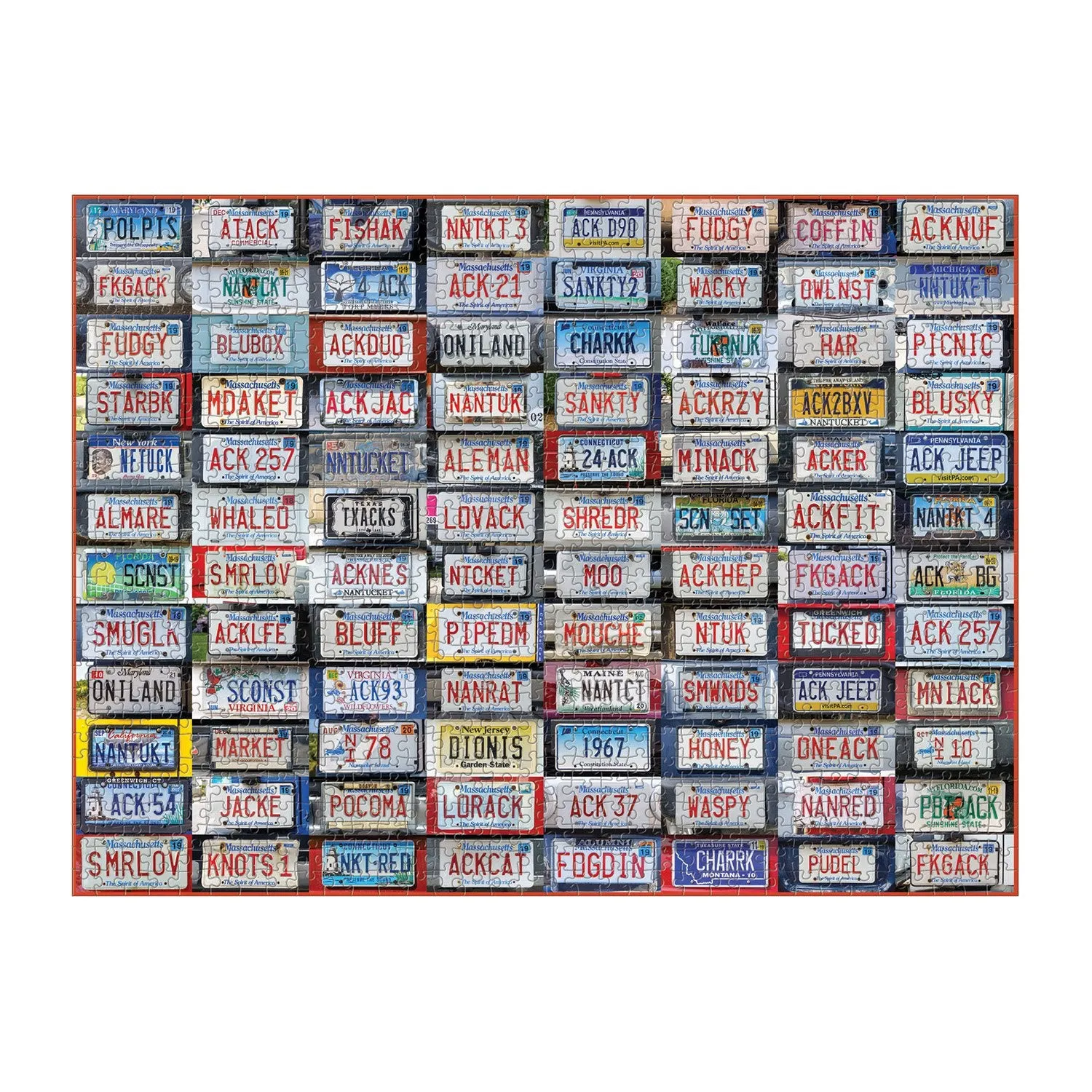 Good Puzzle Co. Nantucket License Plates puslespil 1000 brikker