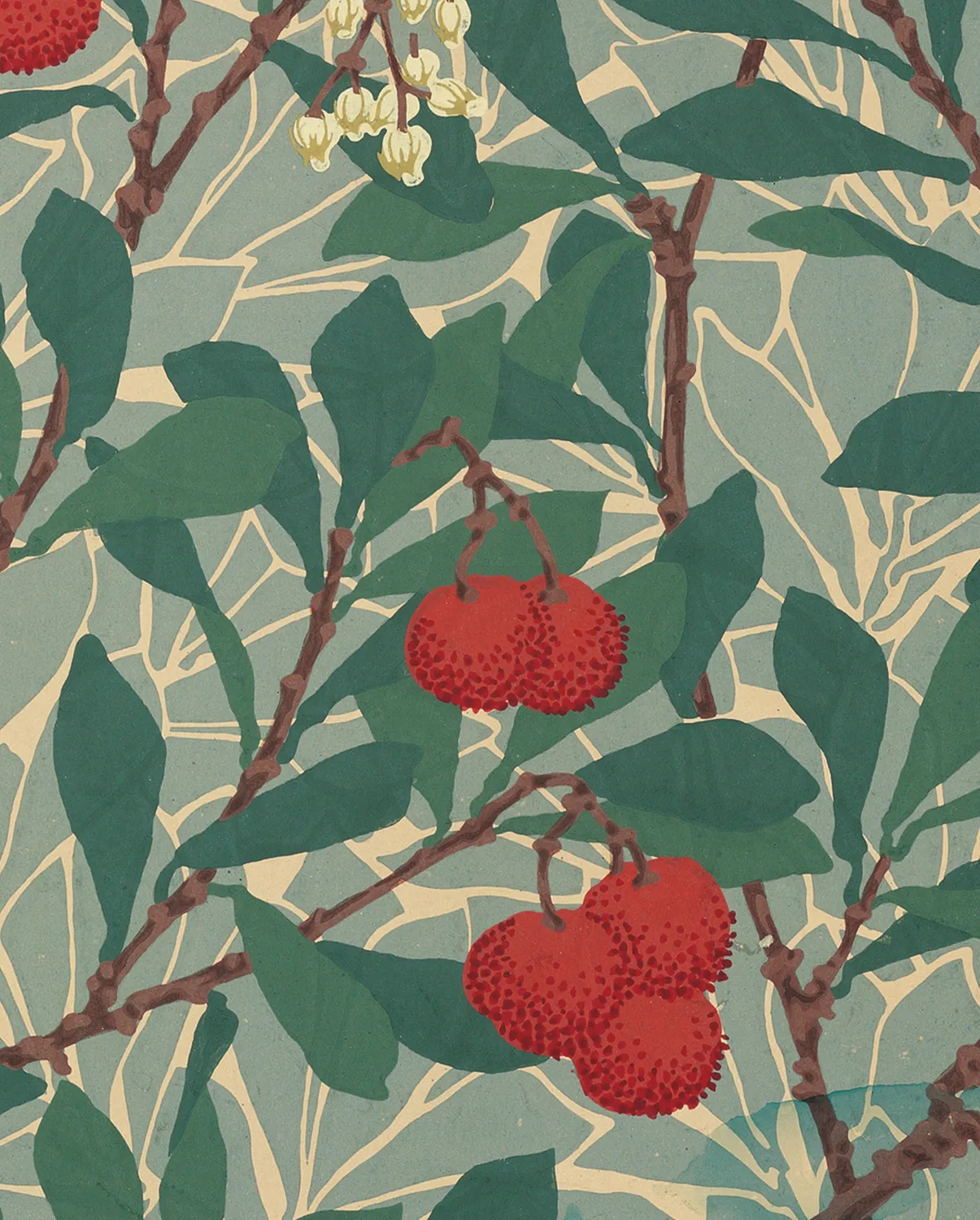Pomegranate William Morris Arbutus bogmærke blomstret