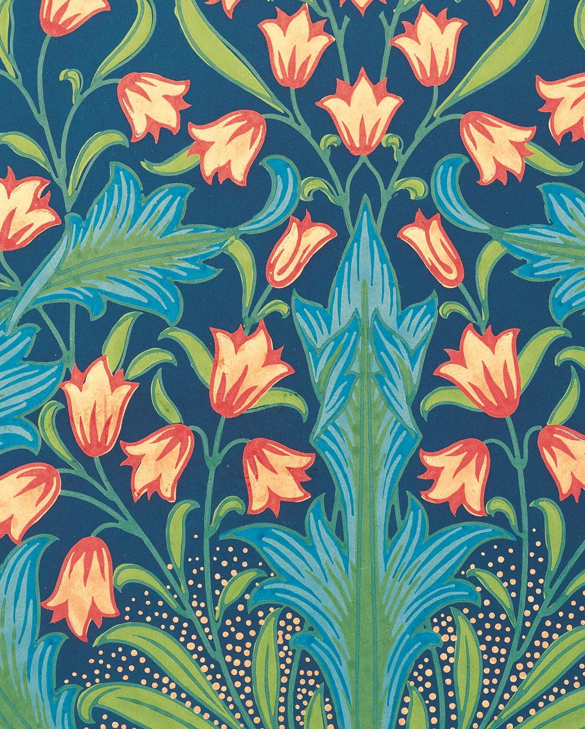 Pomegranate Morris Harebell Pattern bogmærke blomster