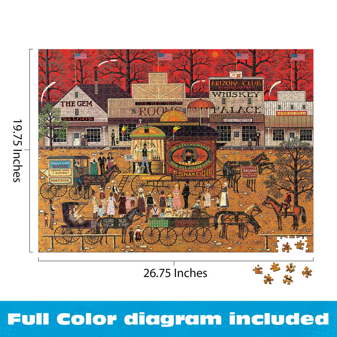Buffalo Games Charles Wysocki Smooth Talker puslespil 1000 brikker western