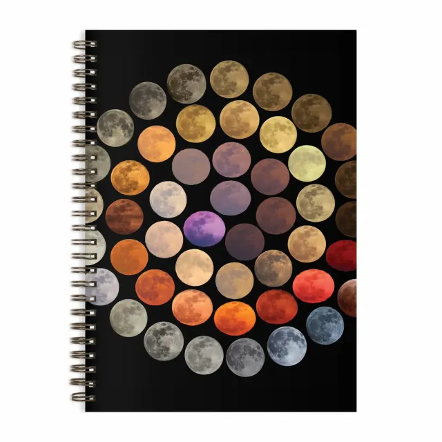 Galison Colors of the Moon notesbog A5 linjeret