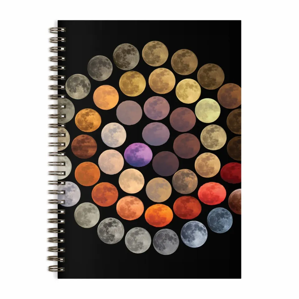 Galison Colors of the Moon notesbog A5 linjeret