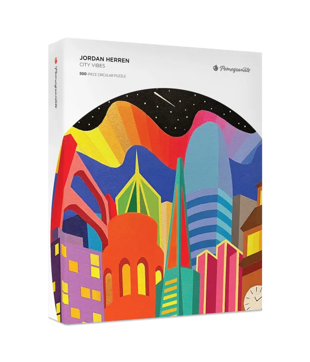 Pomegranate City Vibes puslespil 500 brikker rundt bymotiv