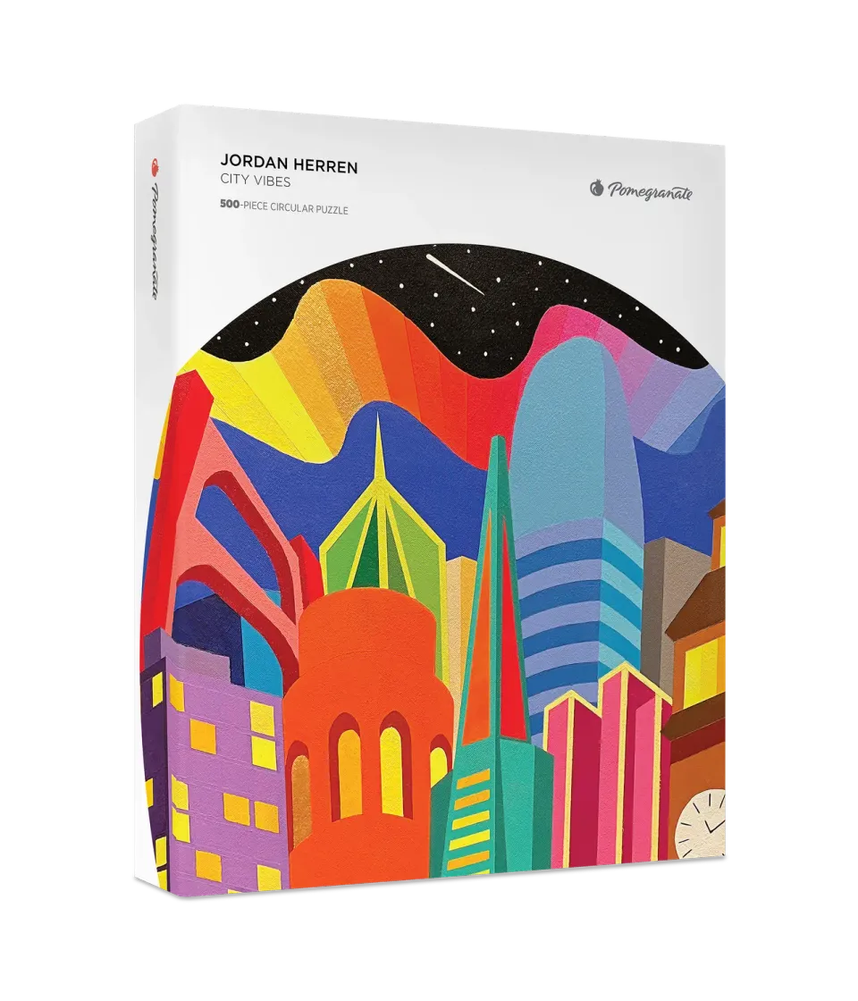 Pomegranate City Vibes puslespil 500 brikker rundt bymotiv
