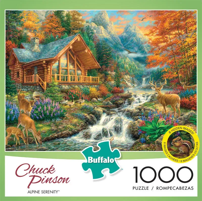 Buffalo Games Chuck Pinson Alpine Serenity puslespil 1000 brikker