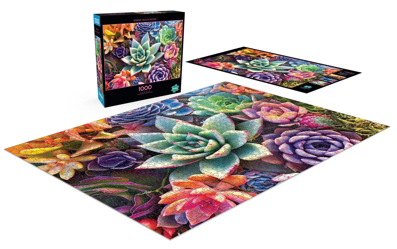 Buffalo Games Simple Succulent puslespil 1000 brikker blomst