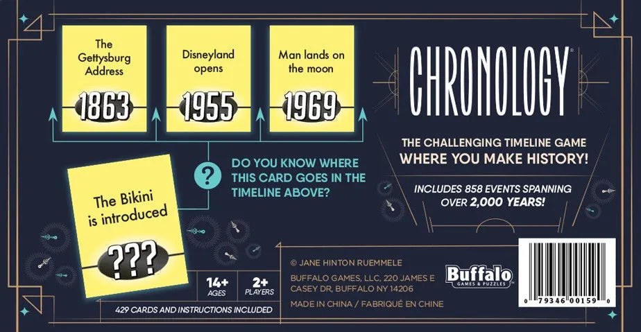 Buffalo Games Chronology kortspil quizspil med 429 kort historie