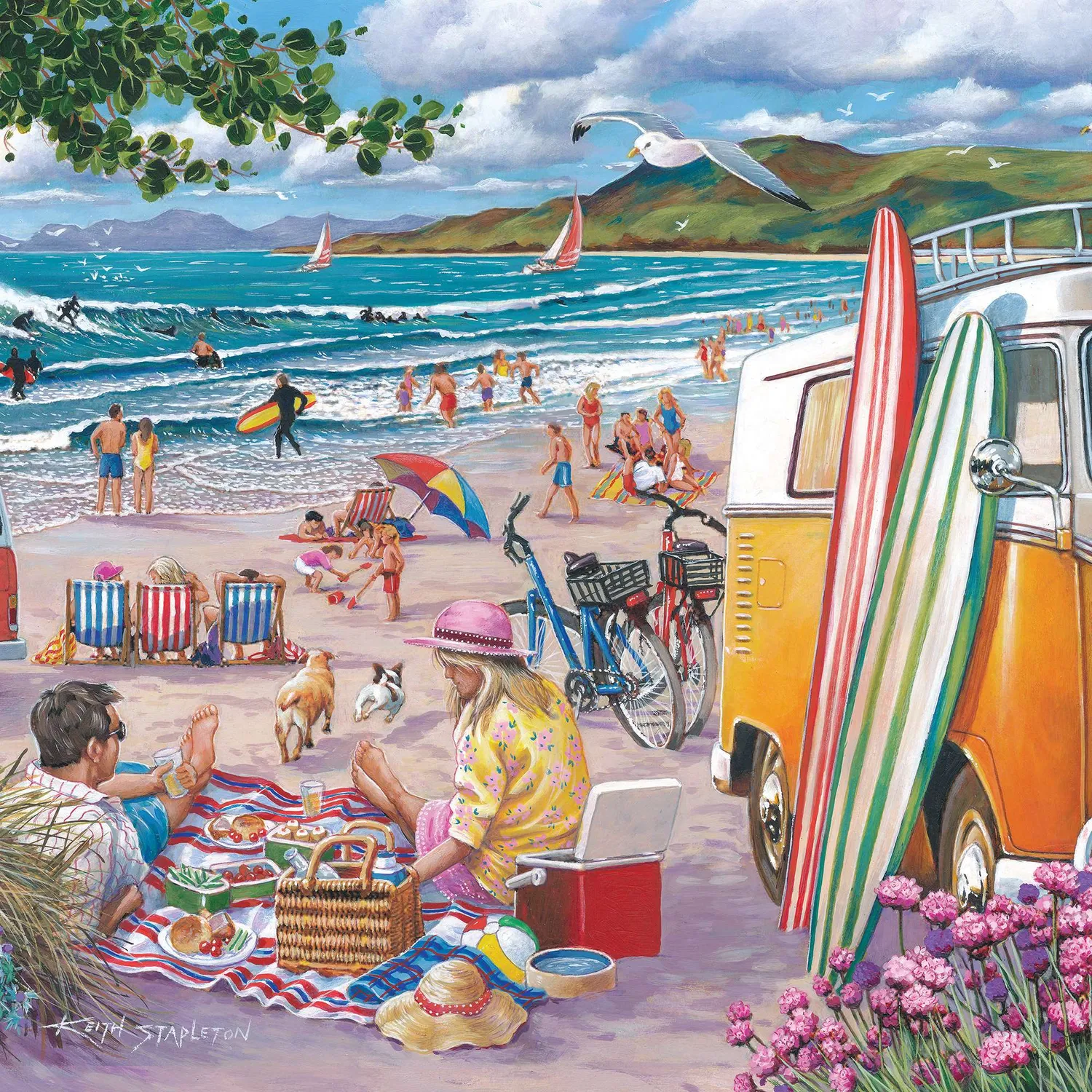 House of Puzzle BIG Wish You Were Here puslespil 250 brikker strand