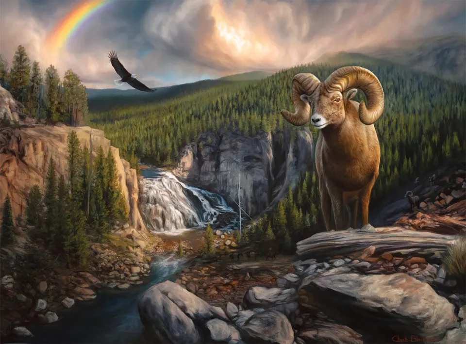 Buffalo Games Charles Black A Wild Journey puslespil 1000 brikker