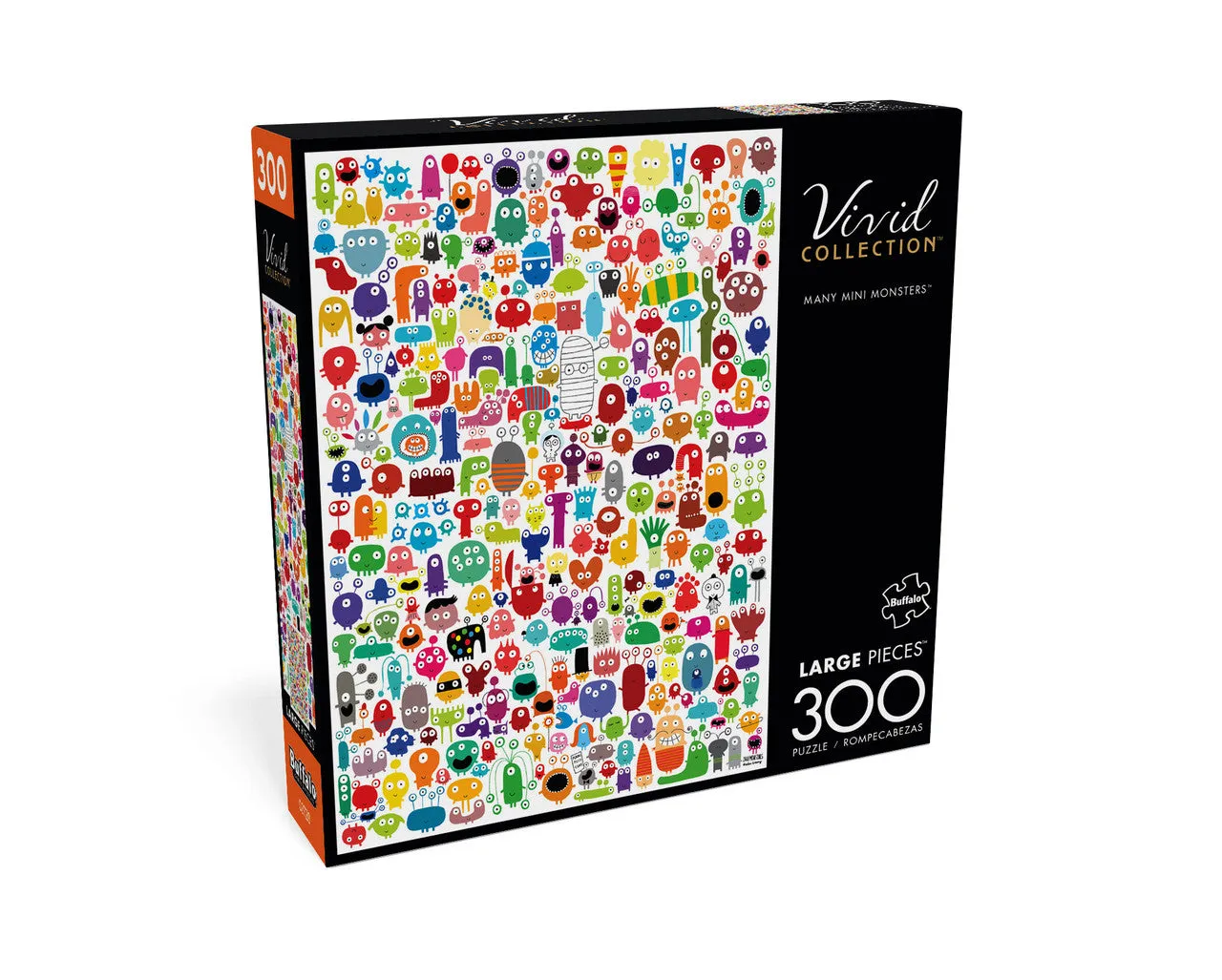 Buffalo Games Vivid Many Mini Monsters puslespil 300 brikker store brikker