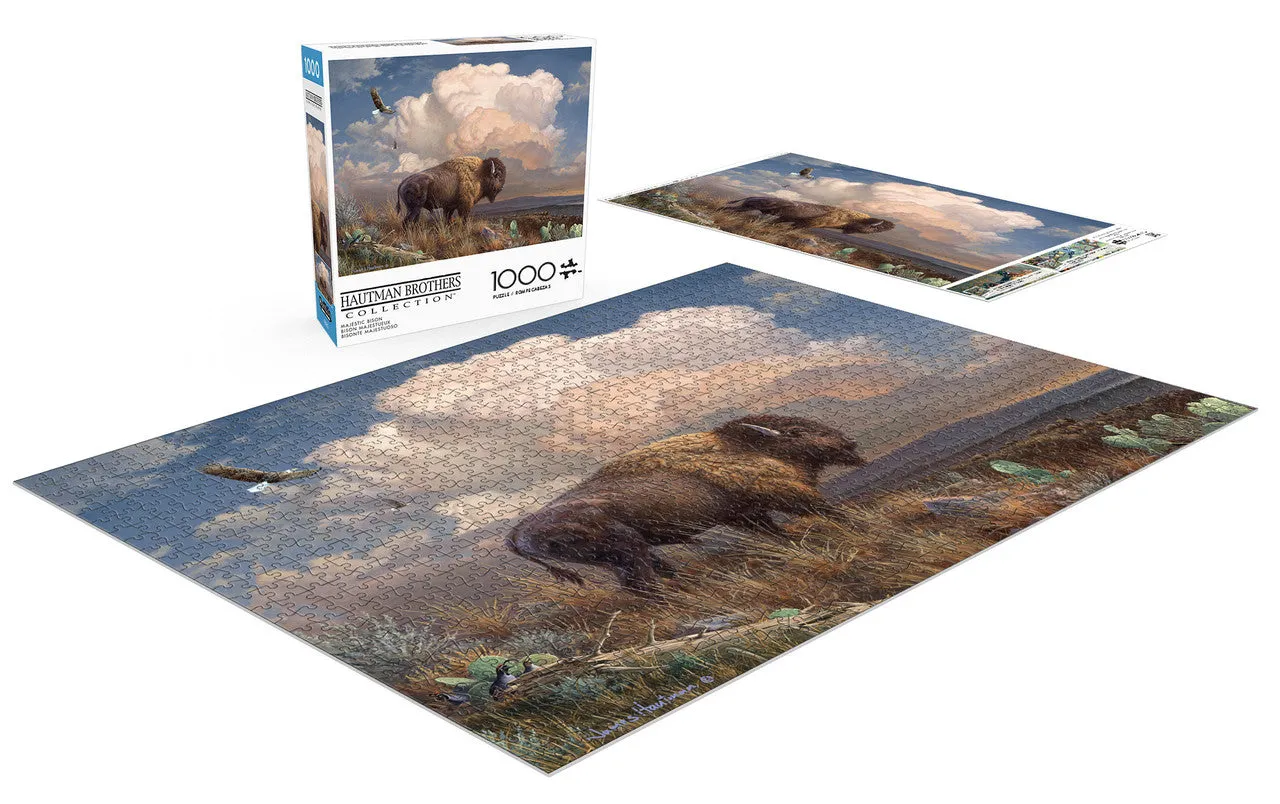 Buffalo Games Majestic Bison 1000 brikker puslespil dyr