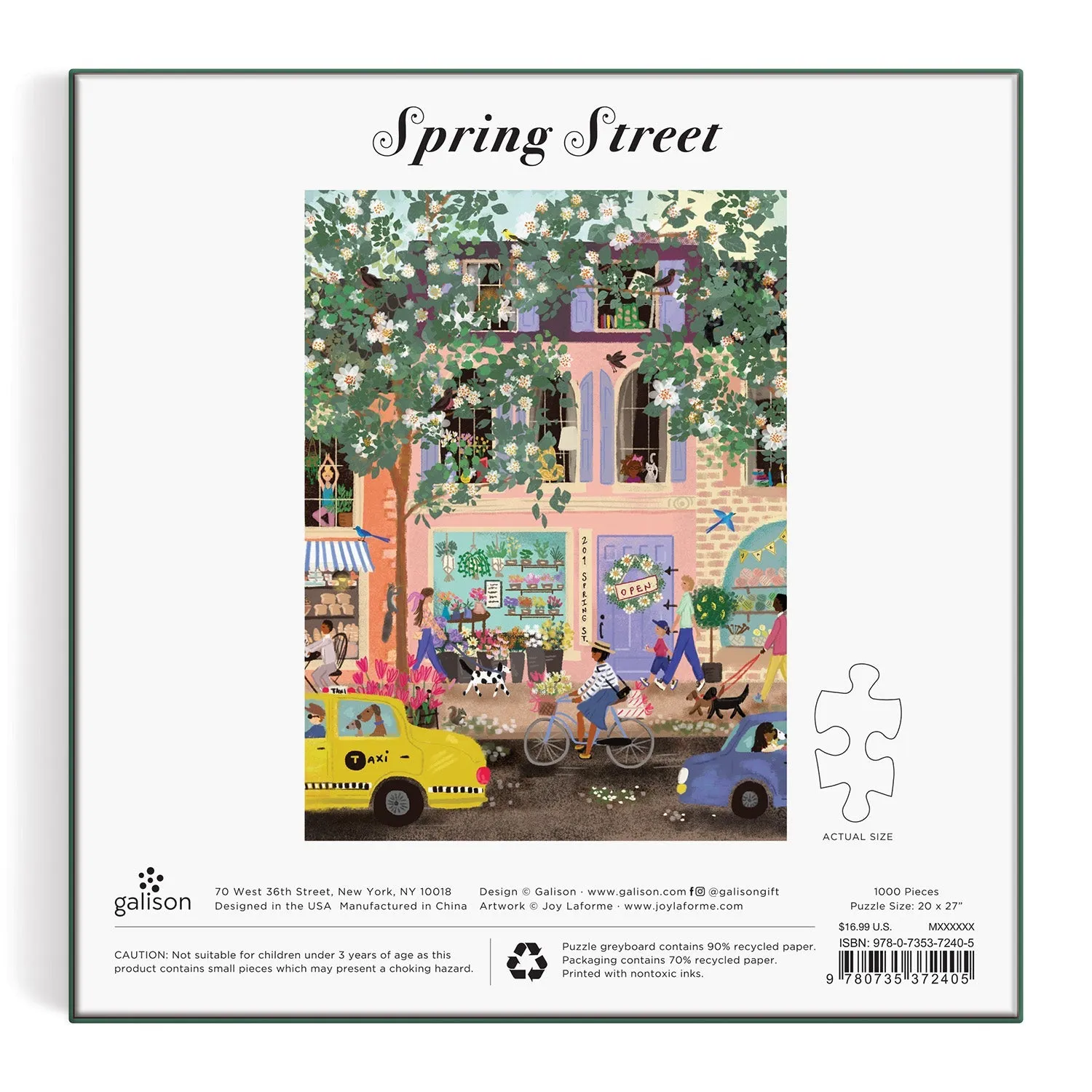Galison Joy Laforme Spring Street puslespil 1000 brikker forår