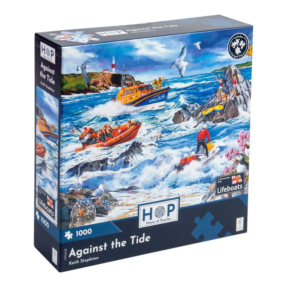 House of Puzzles Against The Tide puslespil 1000 brikker kyst